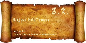 Bajza Kármen névjegykártya
